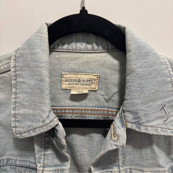 Ralph Lauren Denim & Supply Cropped Lightwash Jean Jacket - Picture 2 of 5